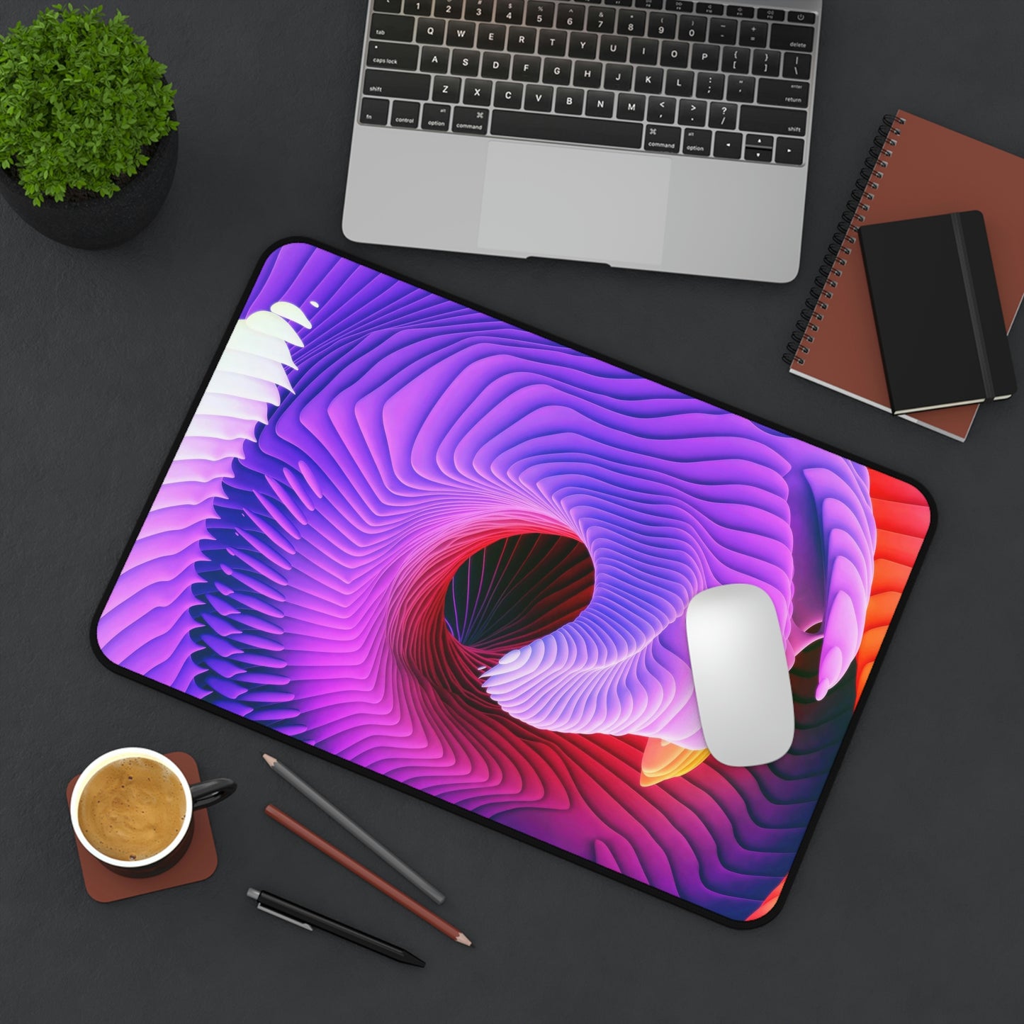 Colorful Abstract Wave Gaming Mouse Pad