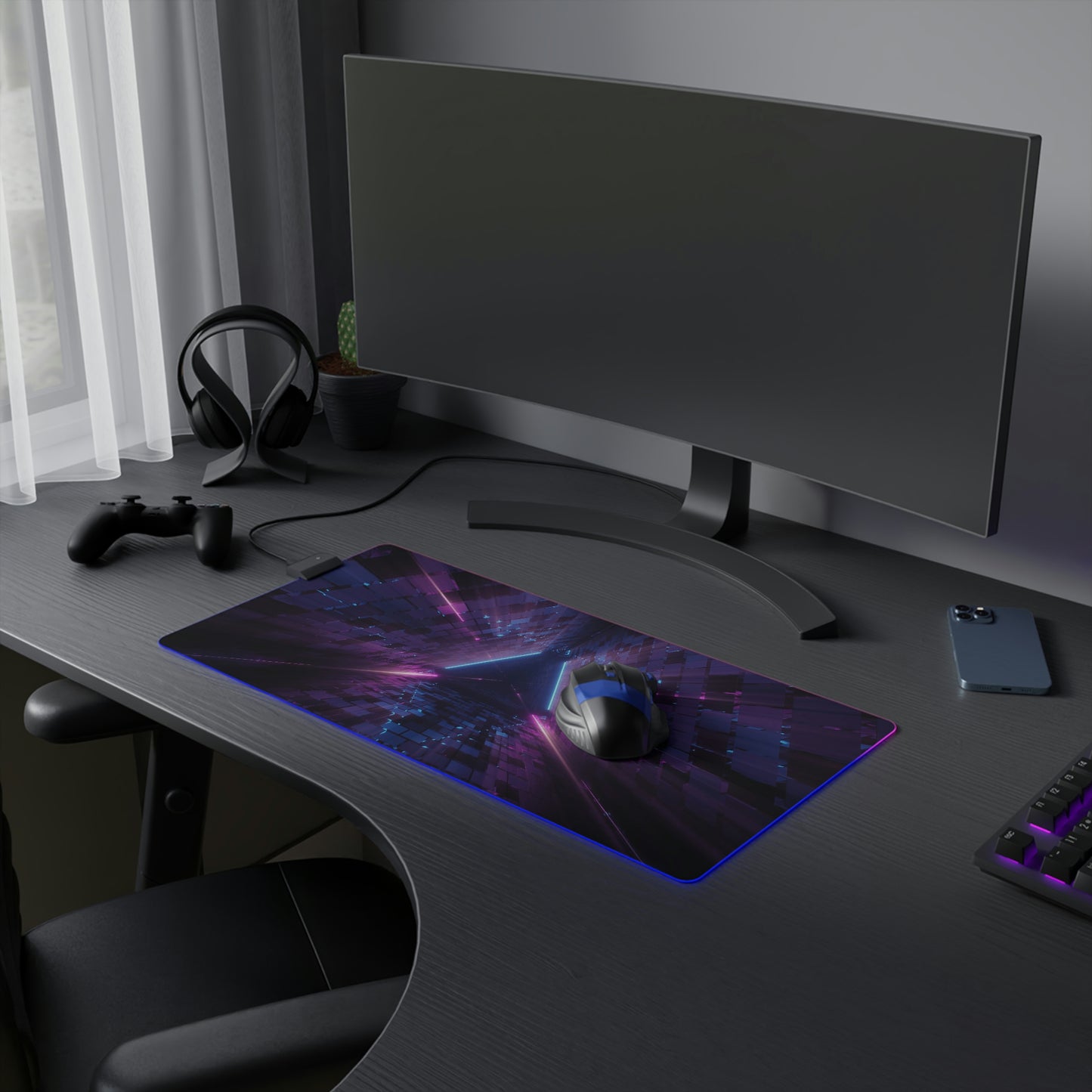 Neon Laser RGB Mouse Pad