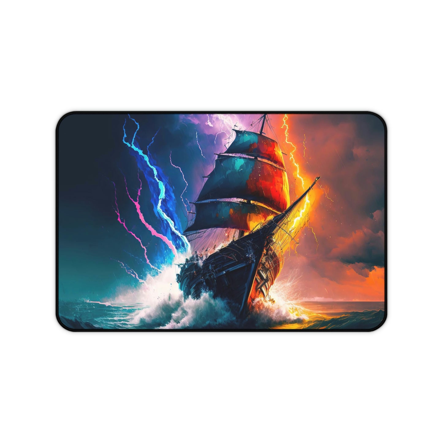 Colorful Boat Gaming Mouse Pad