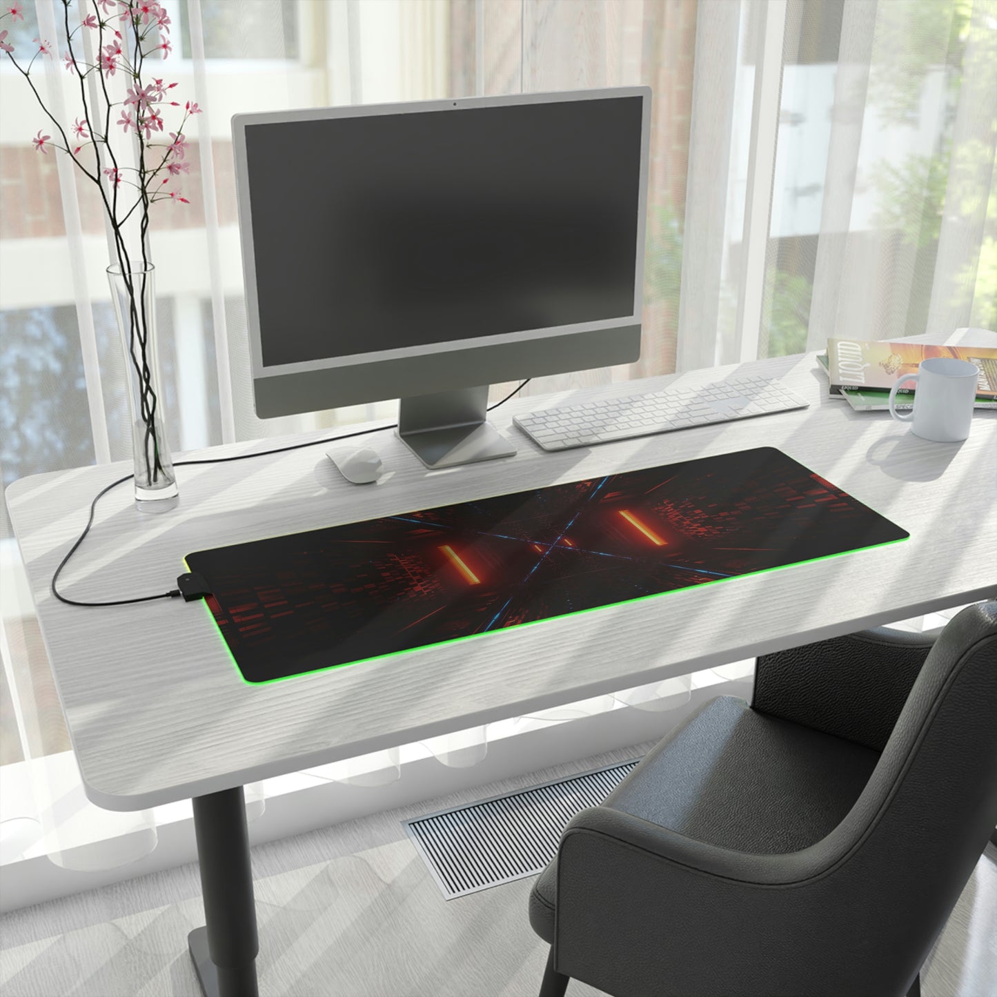 Neon Futuristic RGB Mouse Pad