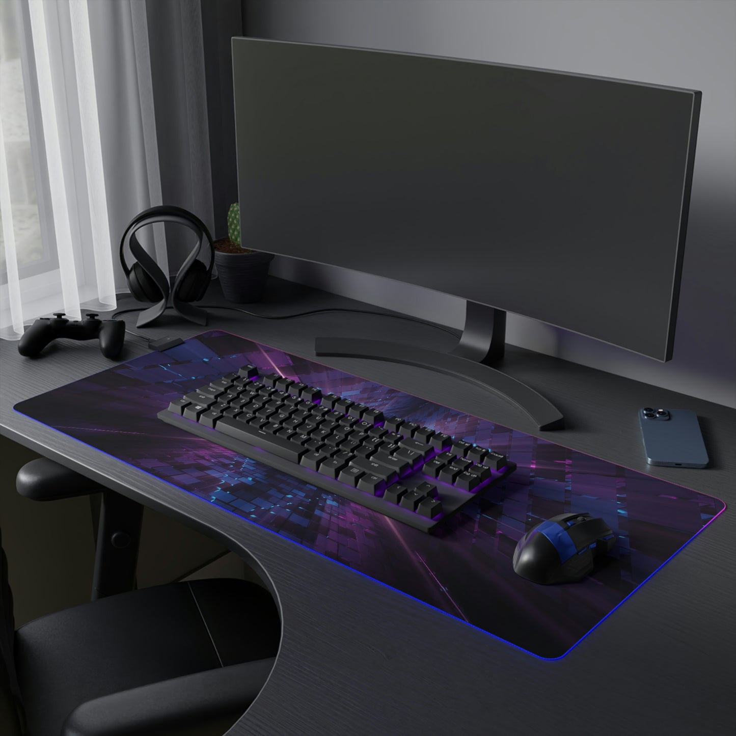 Neon Laser RGB Mouse Pad