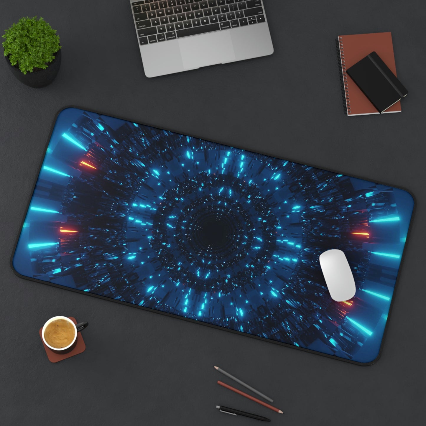 Neon Cosmic Gaming Mouse Pad