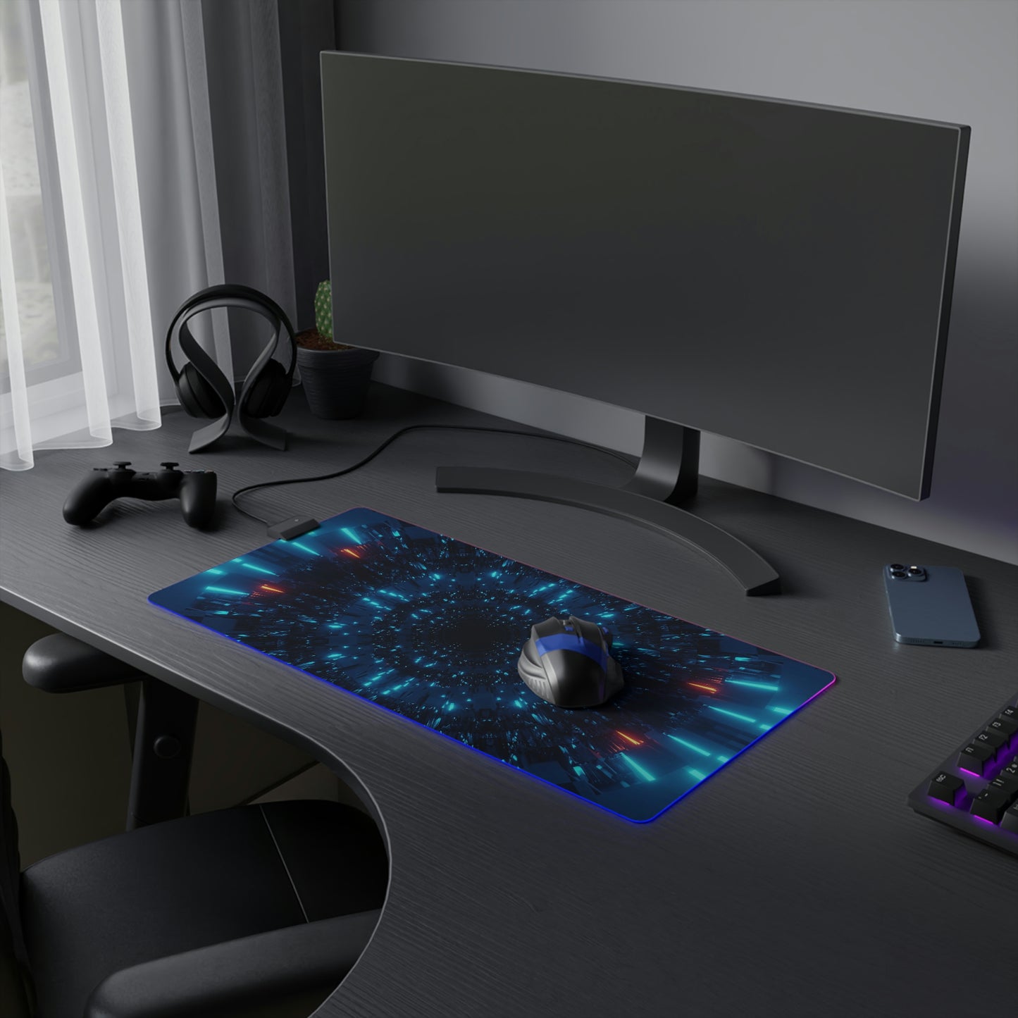 Neon Cosmic RGB Mouse Pad