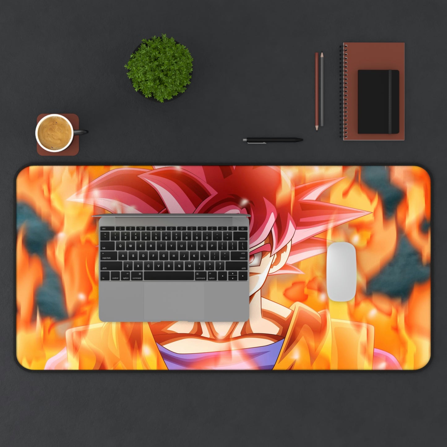 Red Goku Anime Mouse Pad