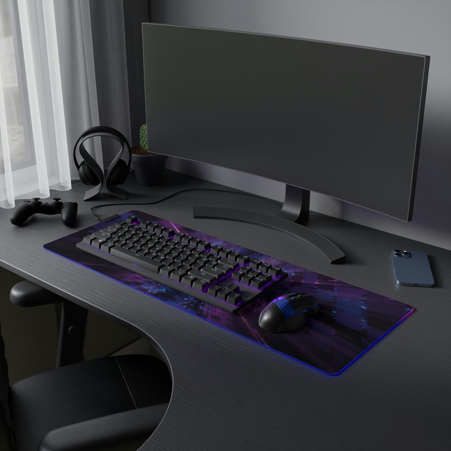 Neon Laser RGB Mouse Pad