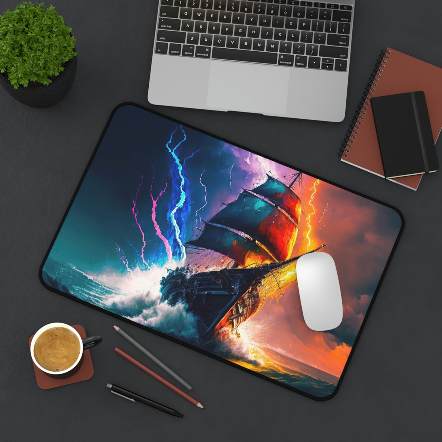 Colorful Boat Gaming Mouse Pad