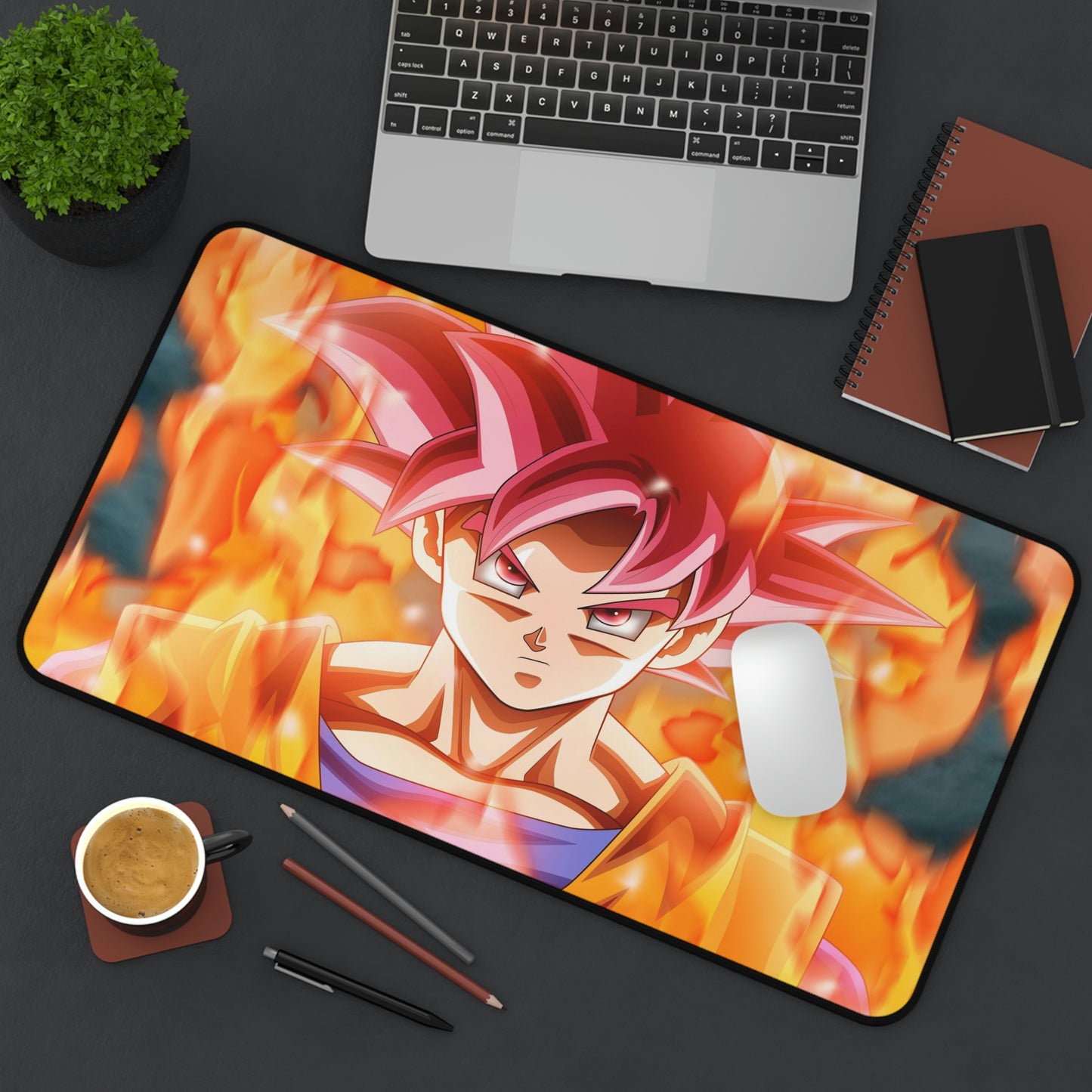 Red Goku Anime Mouse Pad