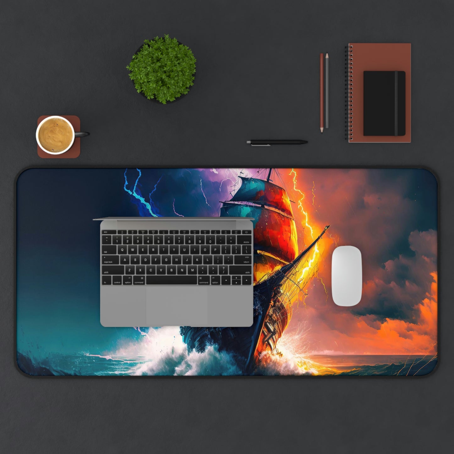 Colorful Boat Gaming Mouse Pad