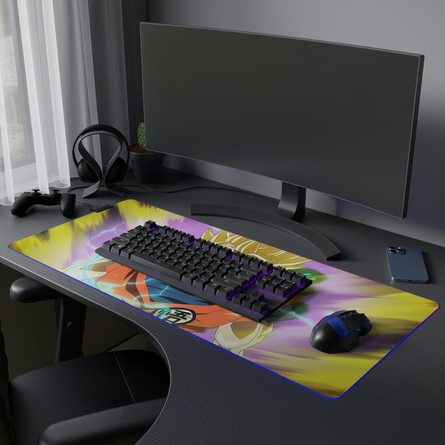 Goku Saiyan RGB Mouse Pad