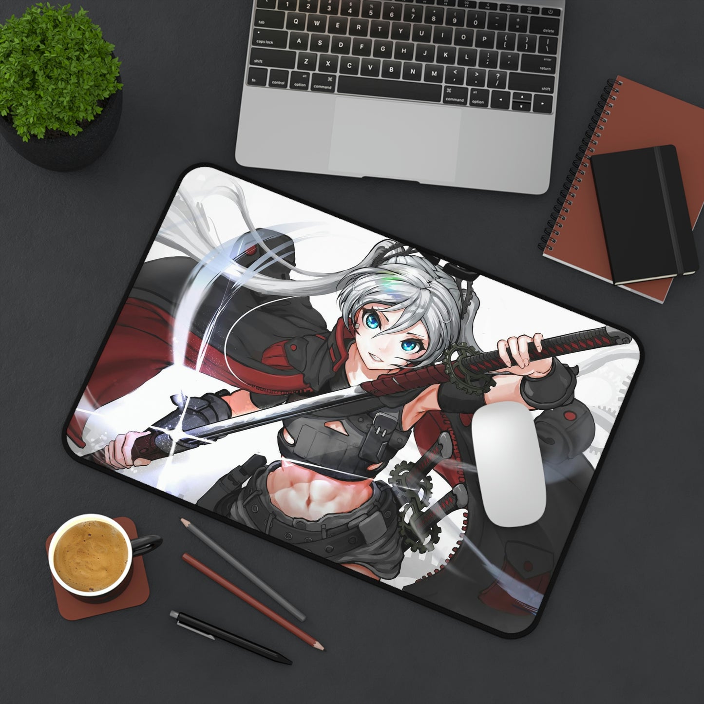 Girl With Katana Anime Mouse Pad