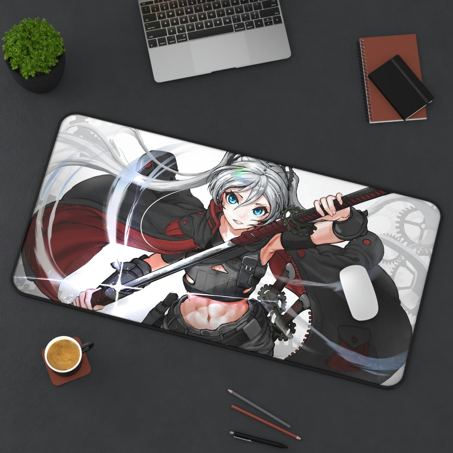 Girl With Katana Anime Mouse Pad