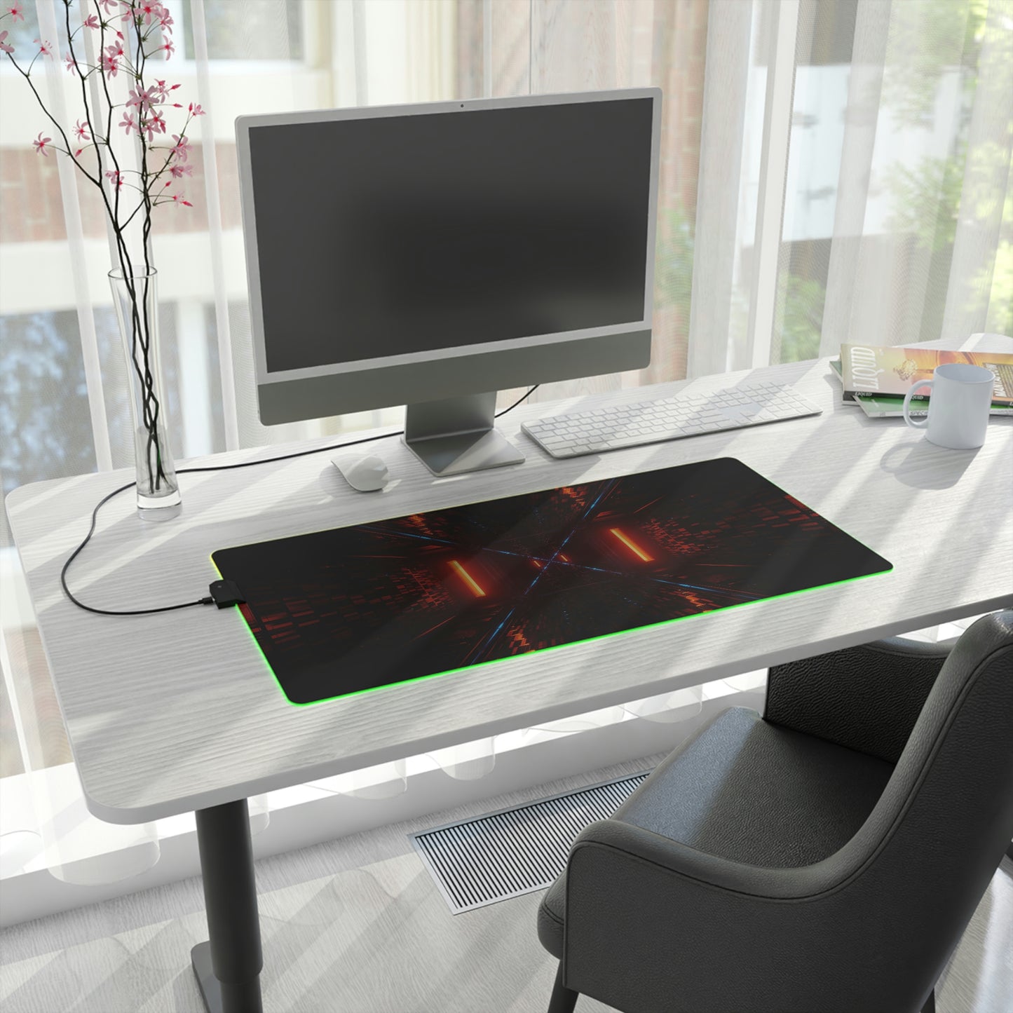 Neon Futuristic RGB Mouse Pad