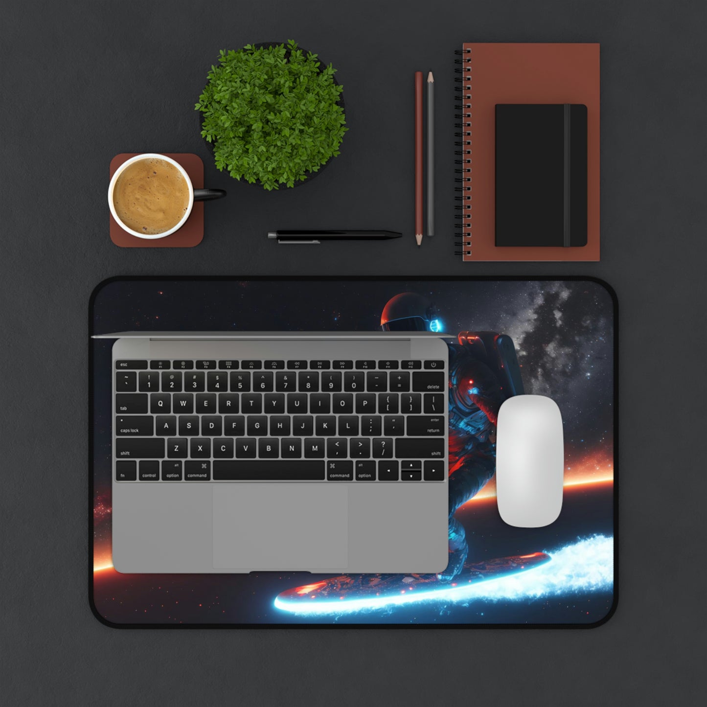Astronaut Surfing Gaming Mouse Pad