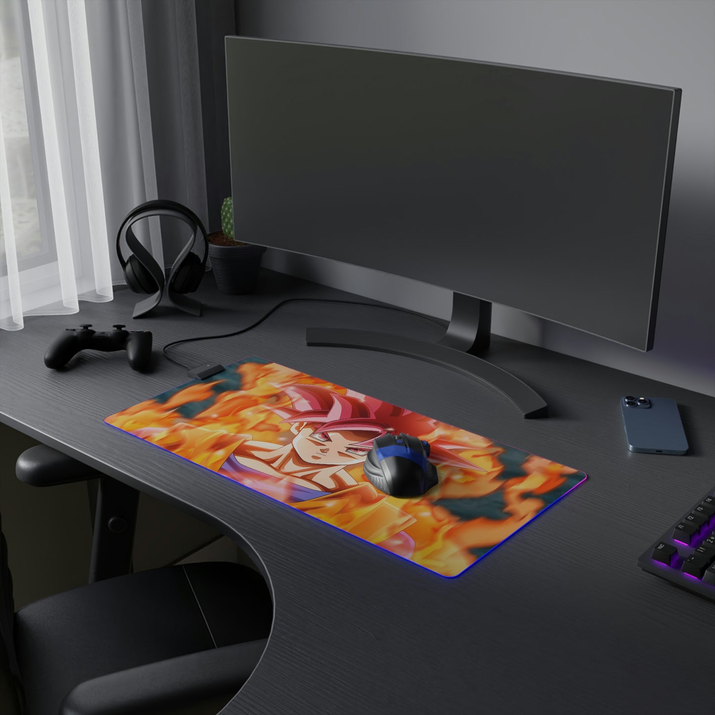 Red Goku RGB Mouse Pad