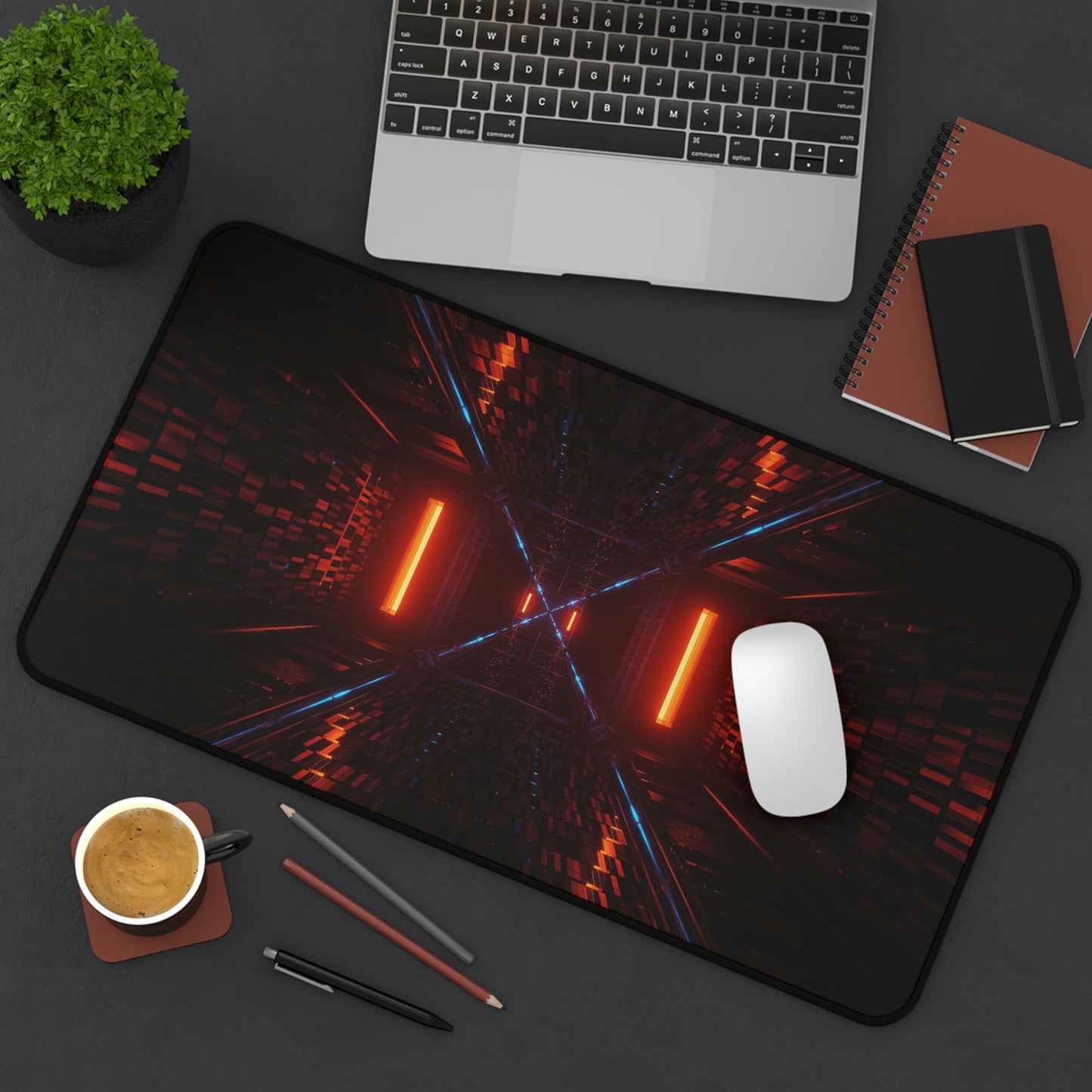 Neon Futuristic Gaming Mouse Pad