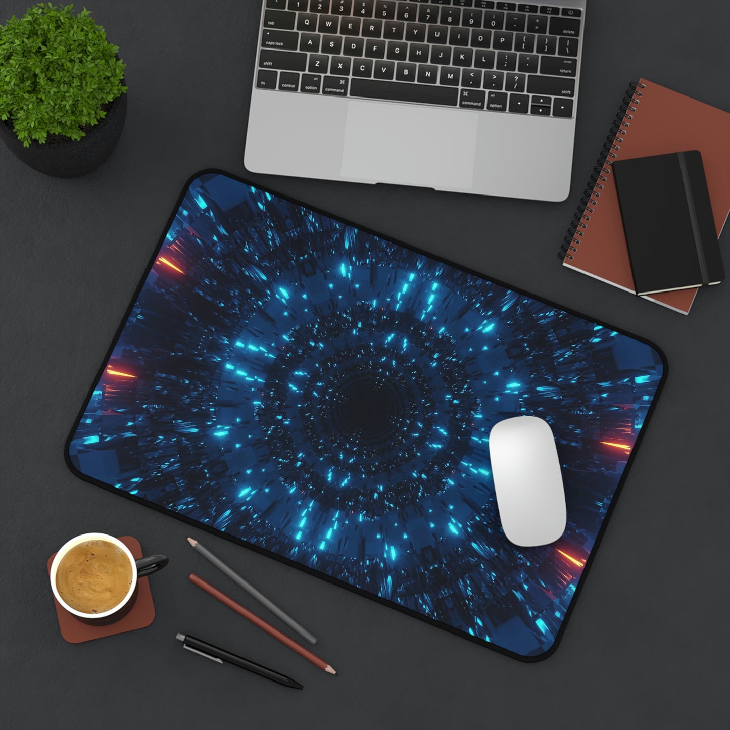 Neon Cosmic Gaming Mouse Pad