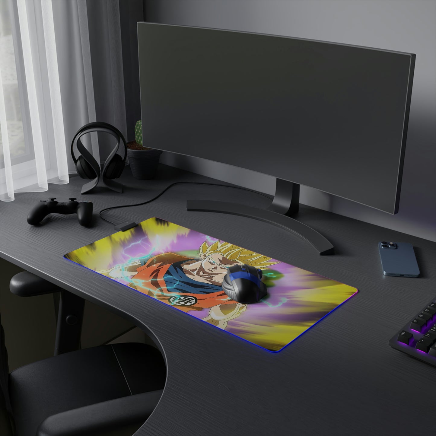 Goku Saiyan RGB Mouse Pad