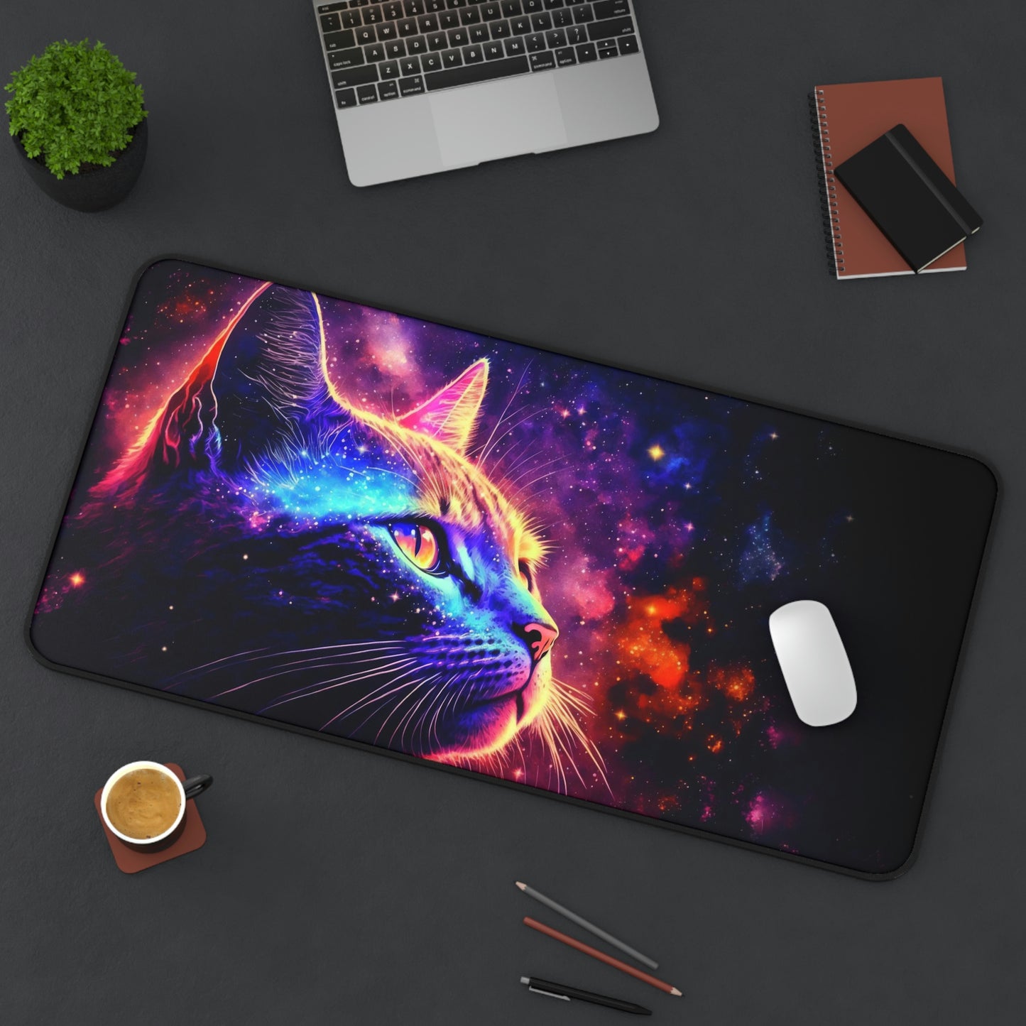 Colorful Cat Gaming Mouse Pad