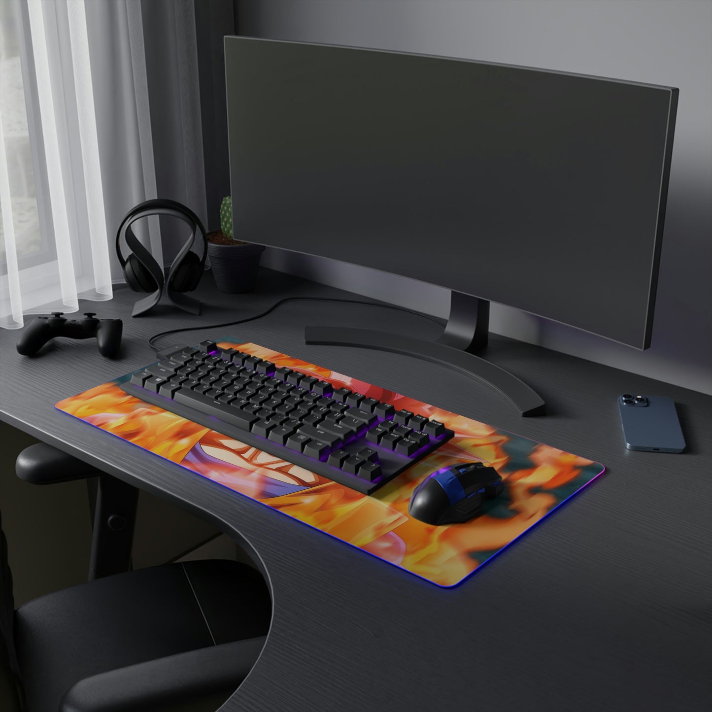 Red Goku RGB Mouse Pad