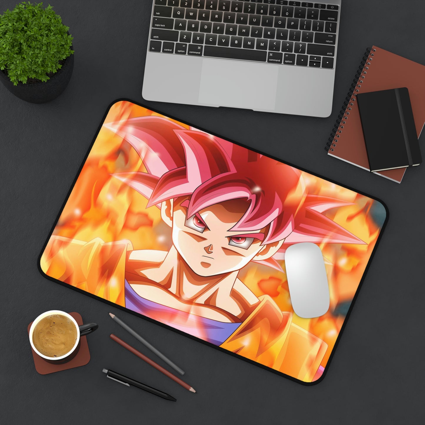 Red Goku Anime Mouse Pad