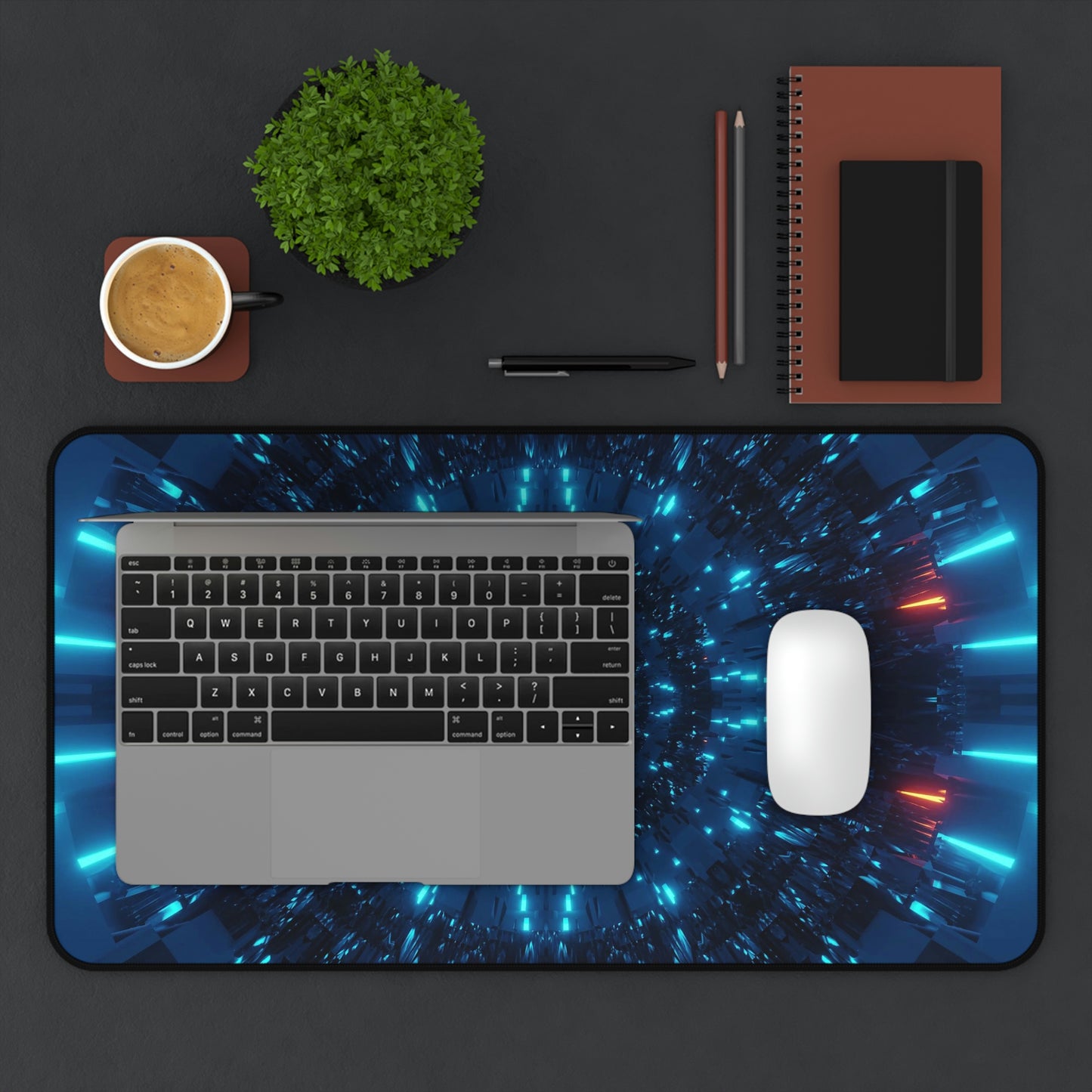 Neon Cosmic Gaming Mouse Pad