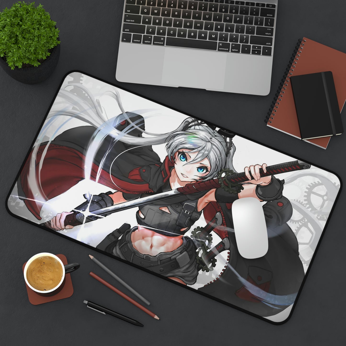 Girl With Katana Anime Mouse Pad