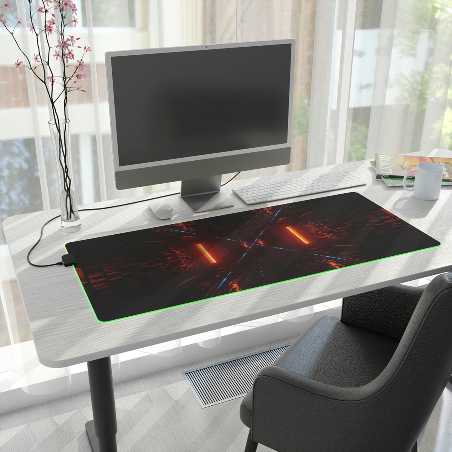 Neon Futuristic RGB Mouse Pad