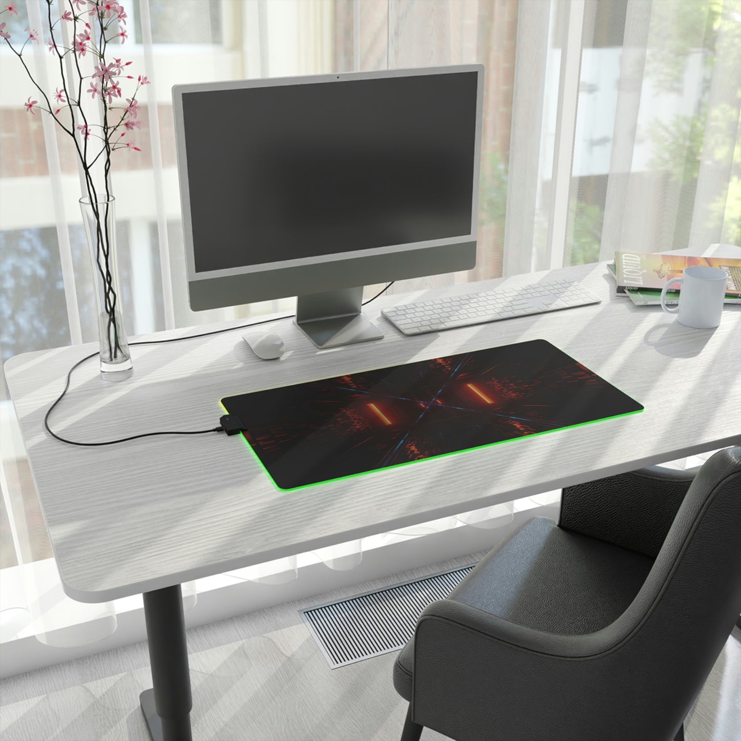 Neon Futuristic RGB Mouse Pad