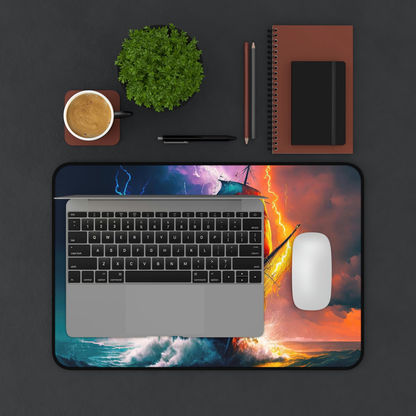 Colorful Boat Gaming Mouse Pad