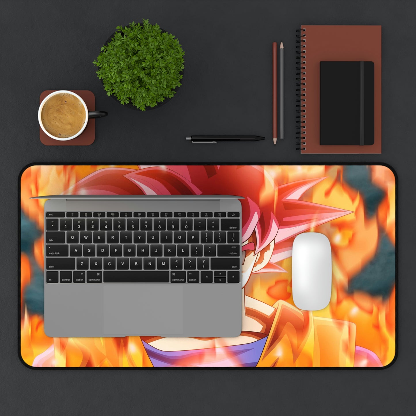 Red Goku Anime Mouse Pad