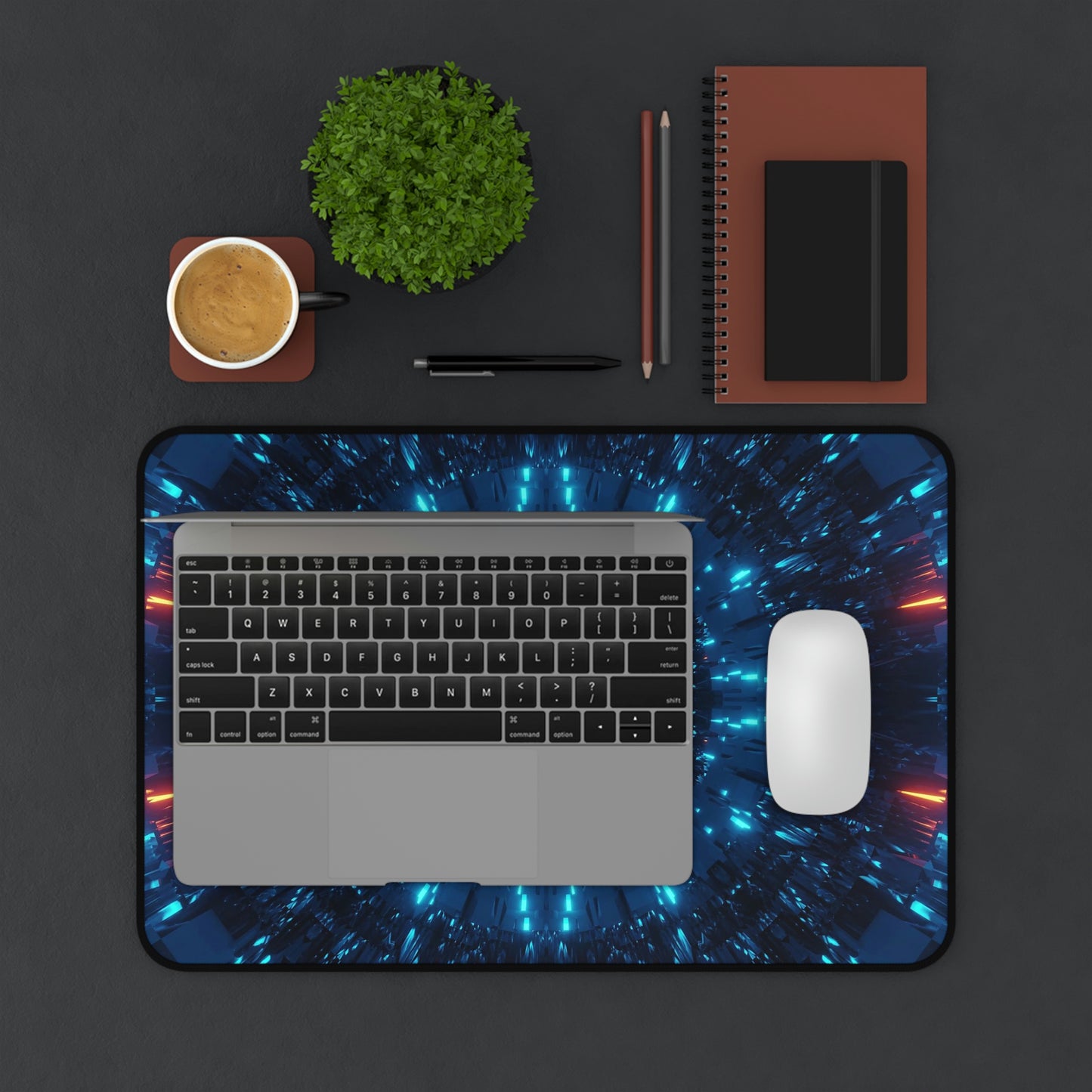 Neon Cosmic Gaming Mouse Pad