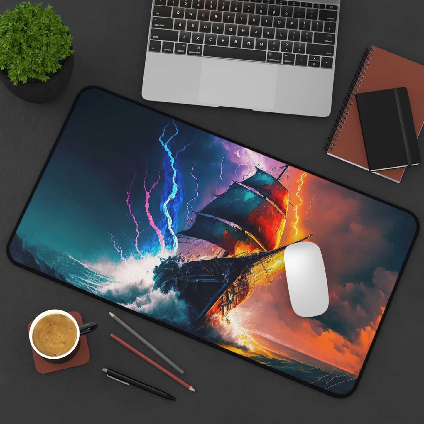 Colorful Boat Gaming Mouse Pad