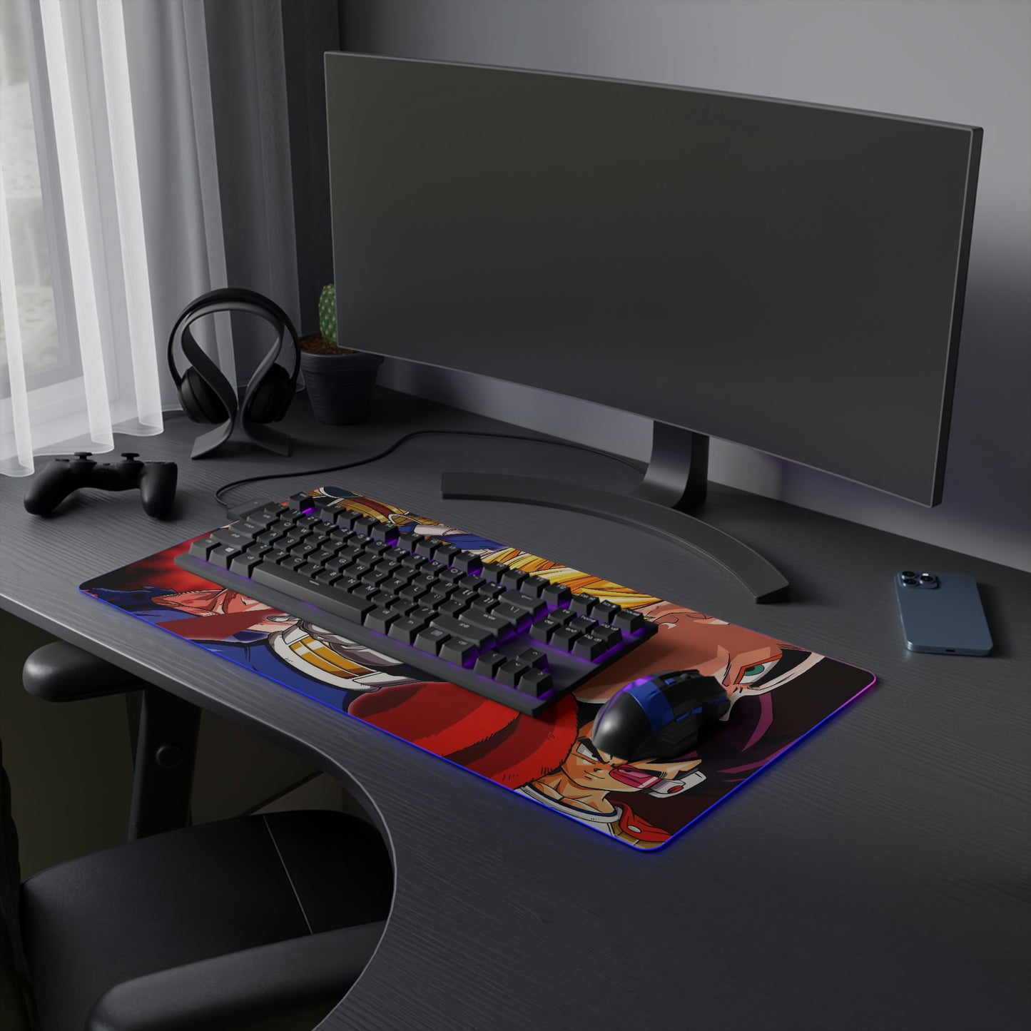 Vegeta Saiyan RGB Mouse Pad