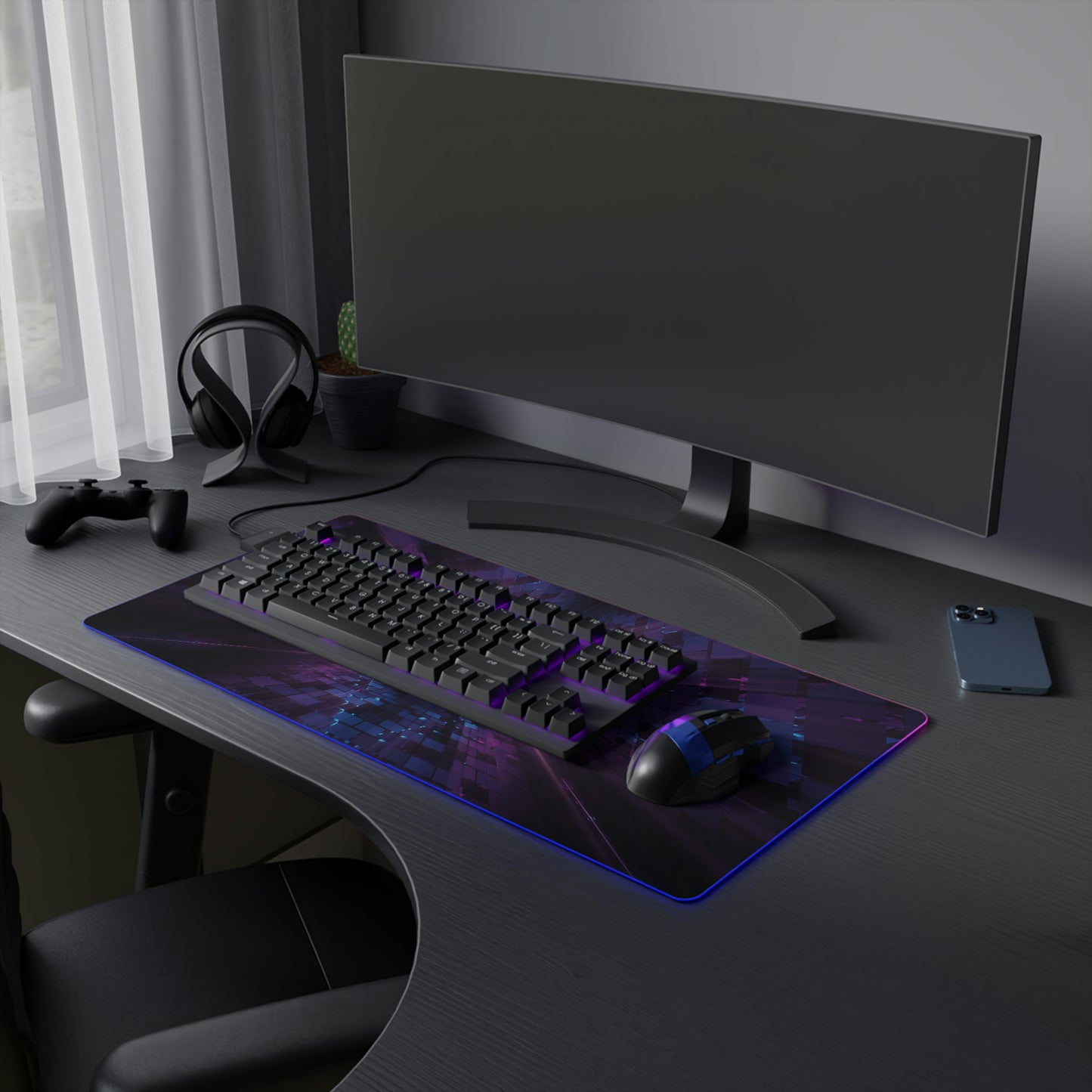 Neon Laser RGB Mouse Pad