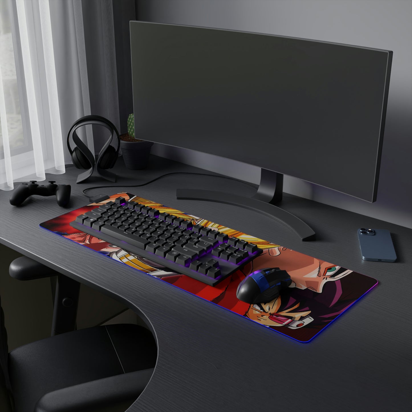 Vegeta Saiyan RGB Mouse Pad