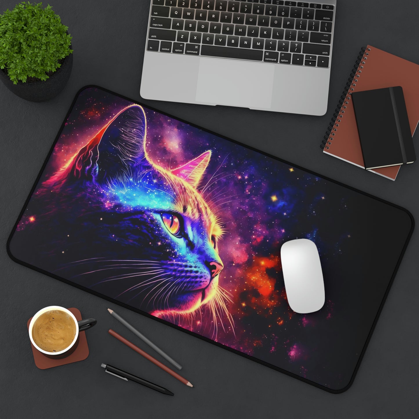 Colorful Cat Gaming Mouse Pad
