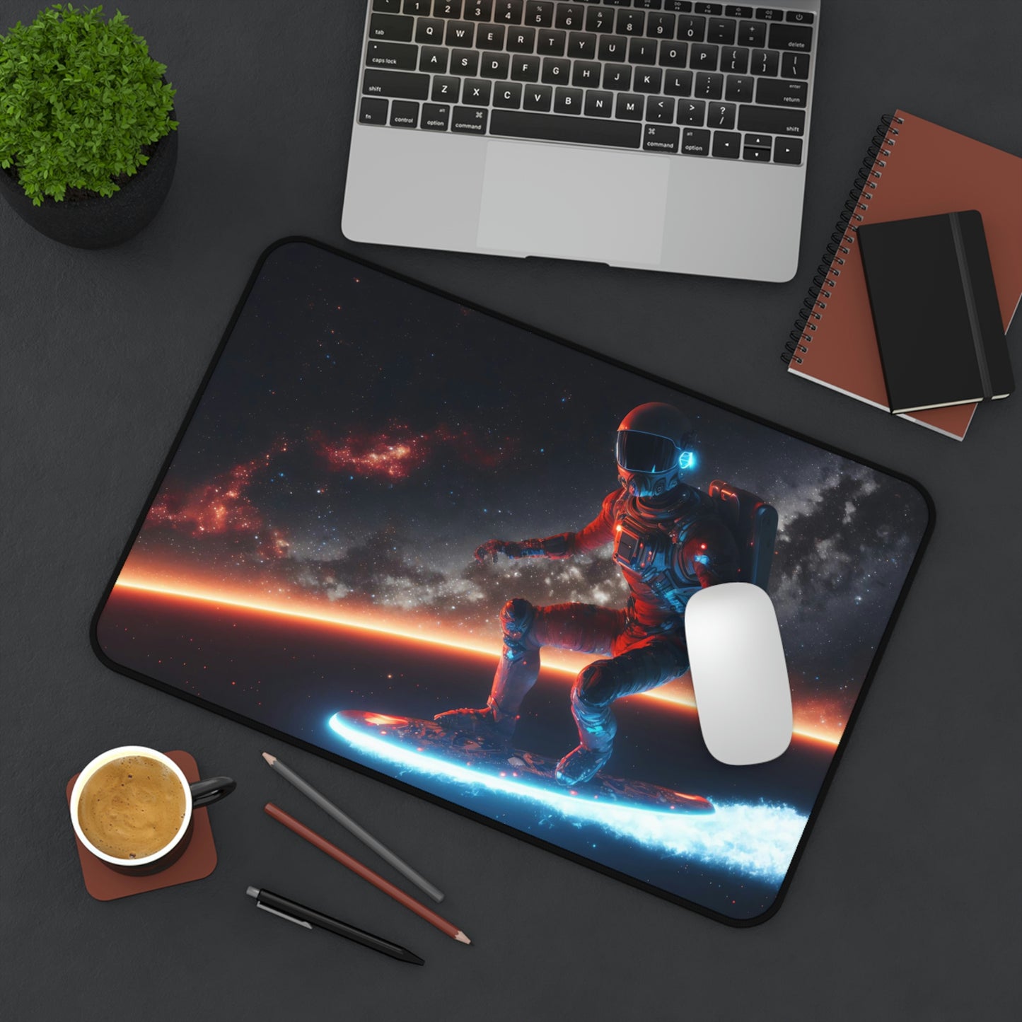 Astronaut Surfing Gaming Mouse Pad