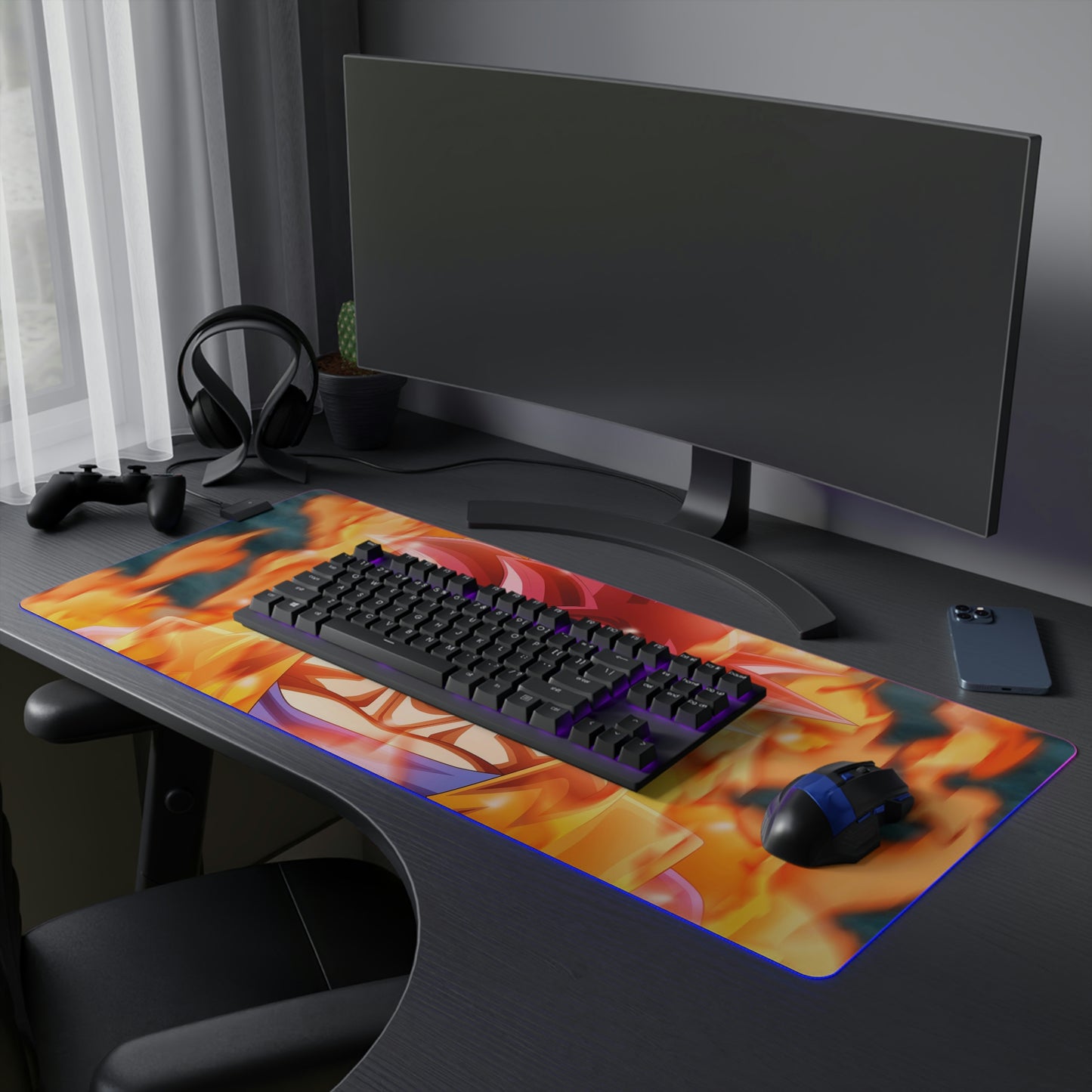 Red Goku RGB Mouse Pad