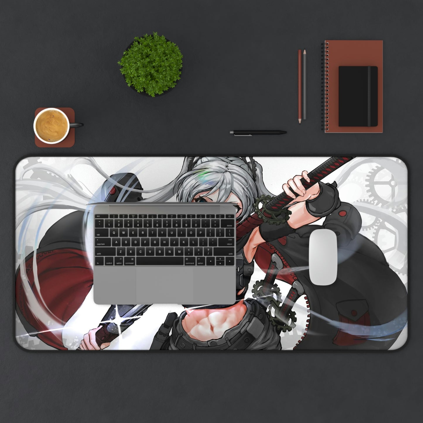 Girl With Katana Anime Mouse Pad