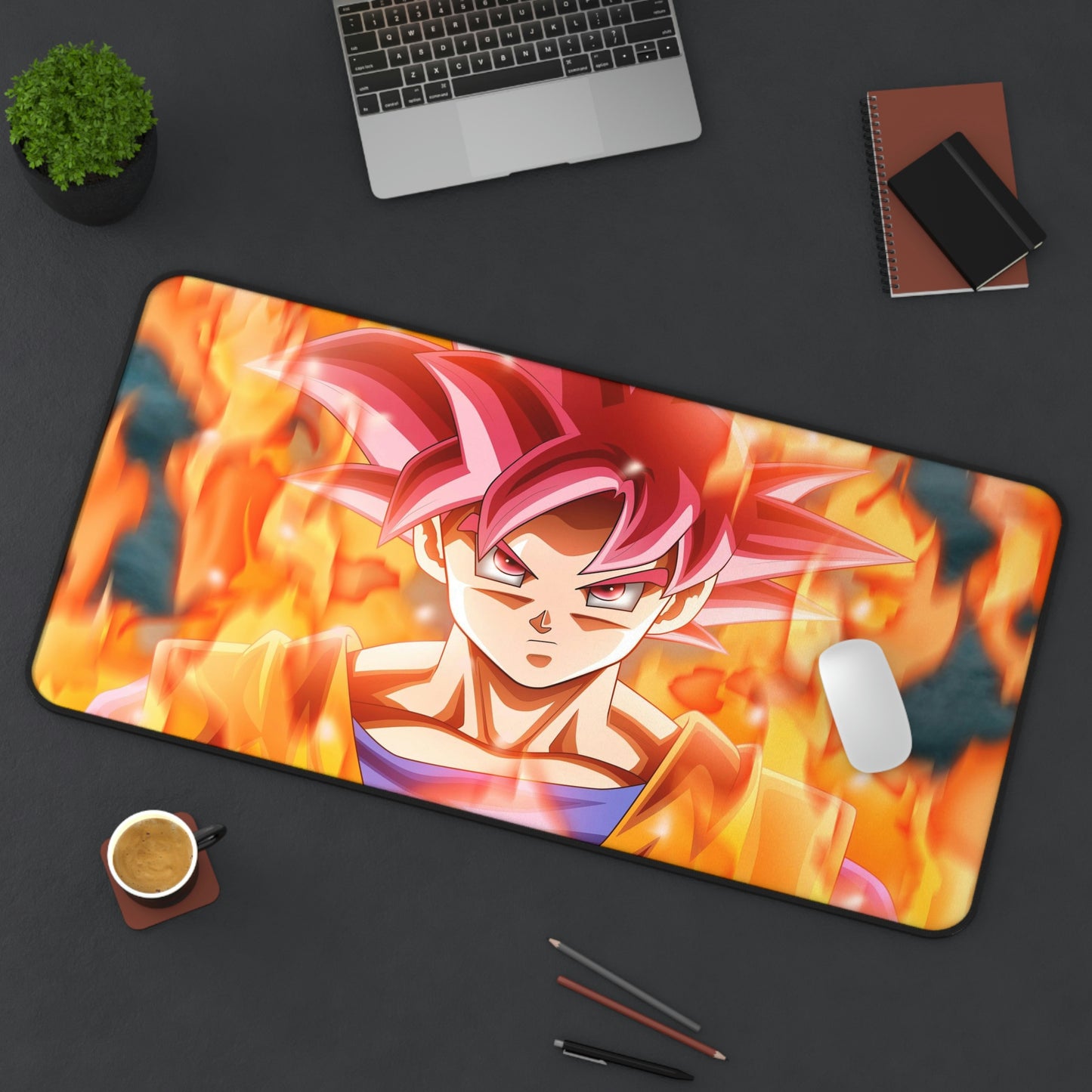 Red Goku Anime Mouse Pad