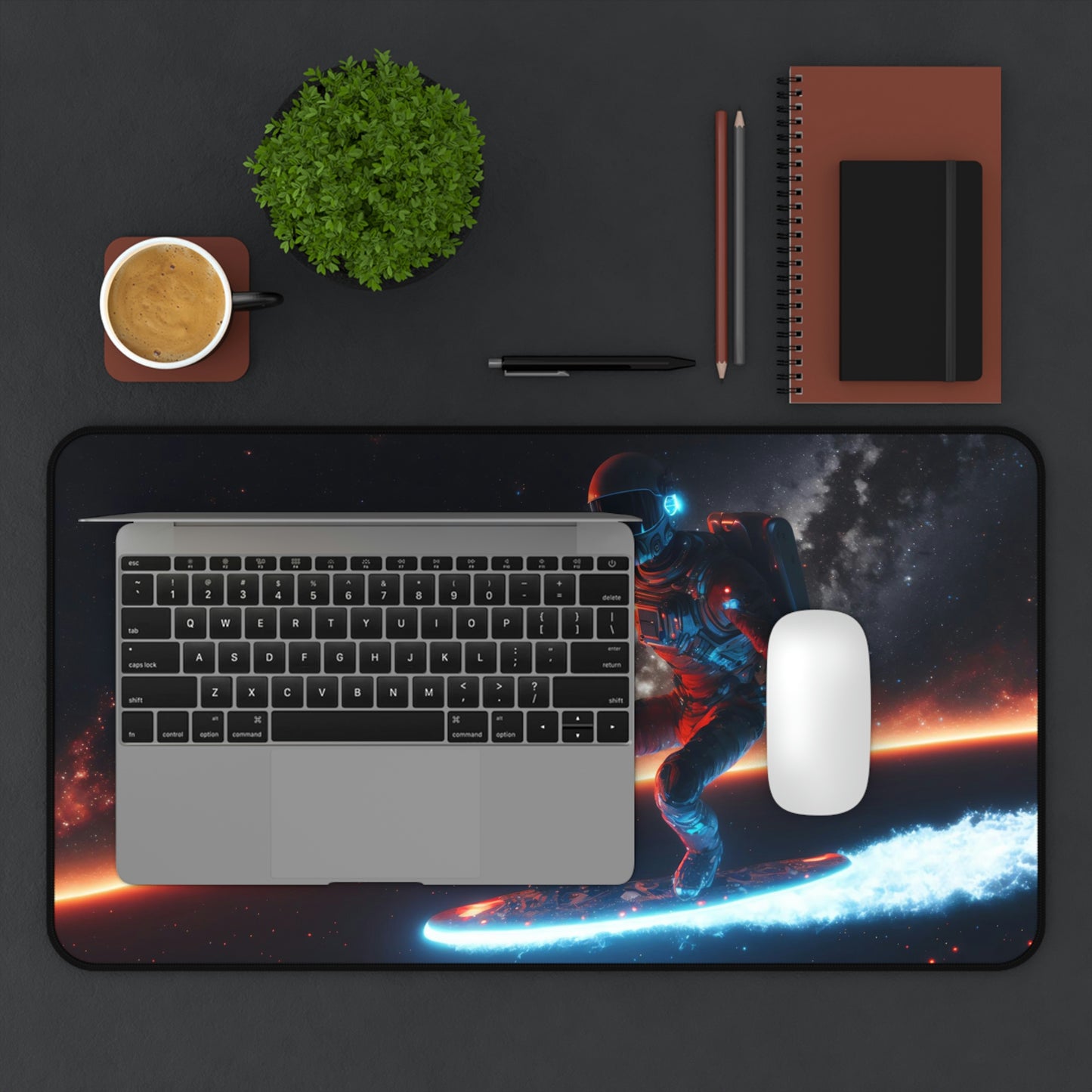 Astronaut Surfing Gaming Mouse Pad