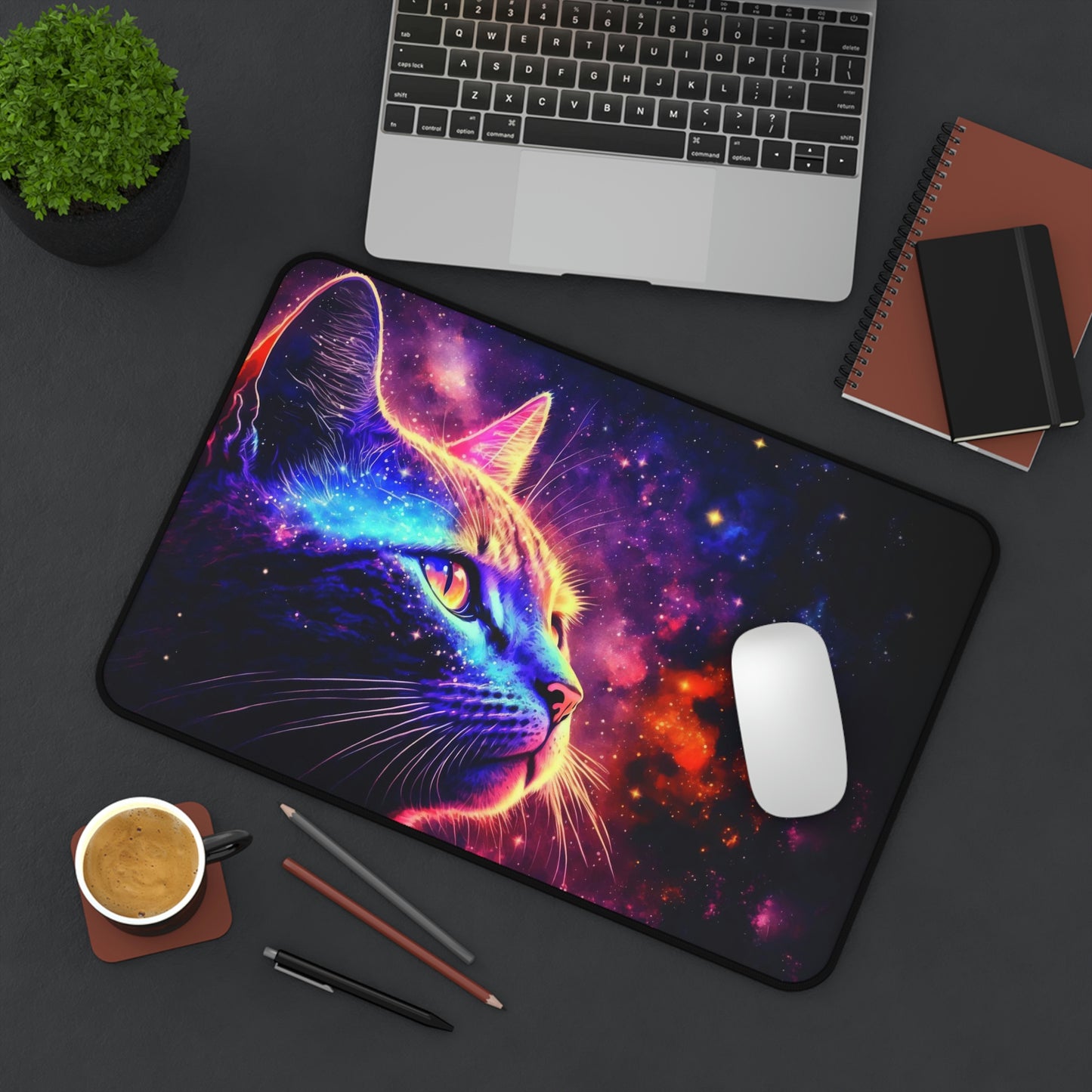 Colorful Cat Gaming Mouse Pad