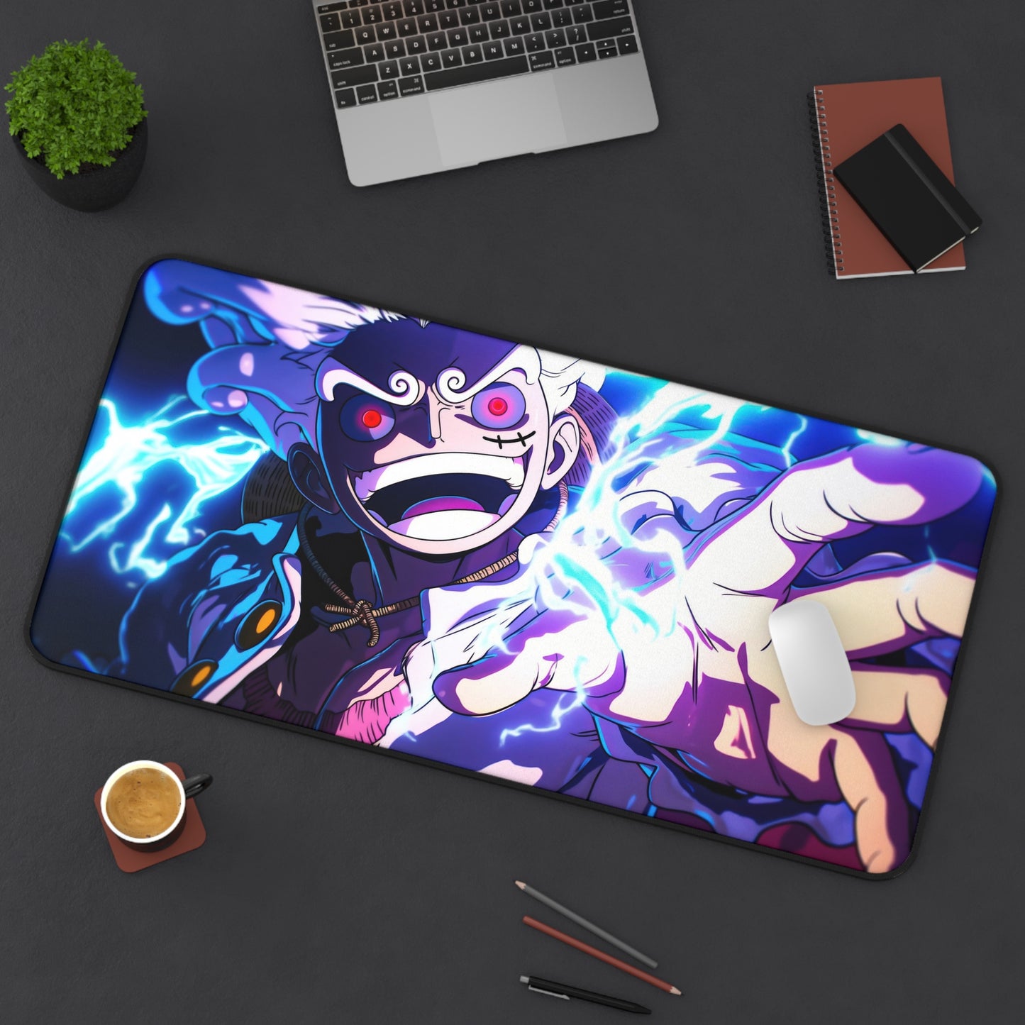 Lightning Luffy Gear 5 Anime Mouse Pad