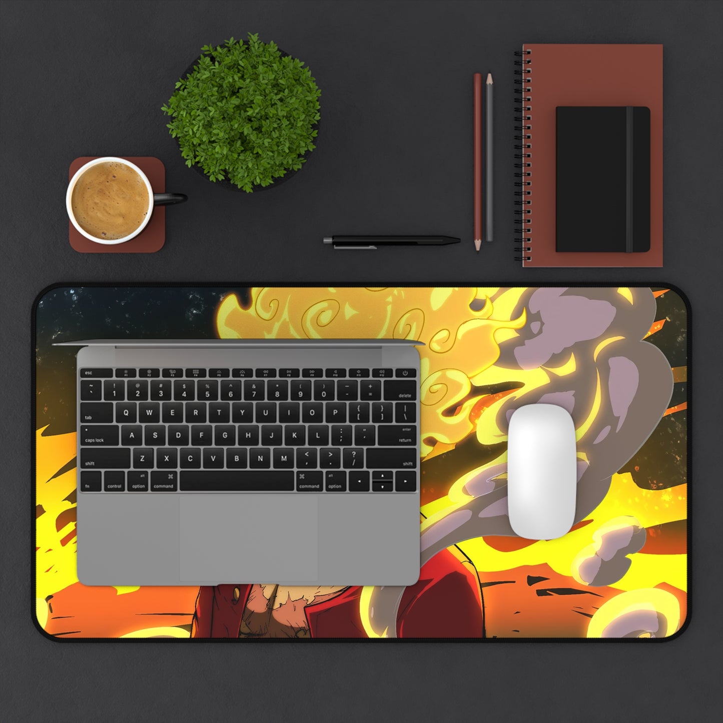 Luffy Sun God Nika Gear 5 Fire Anime Mouse Pad