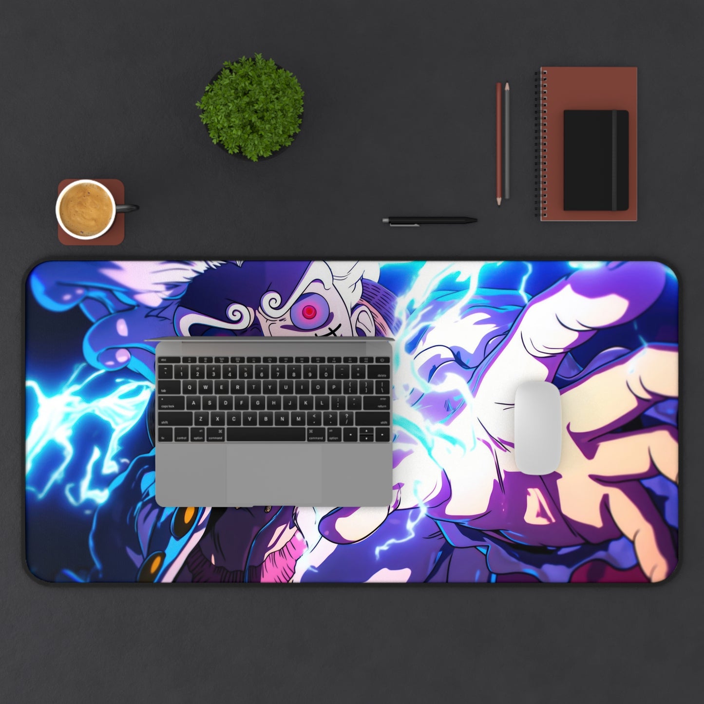 Lightning Luffy Gear 5 Anime Mouse Pad