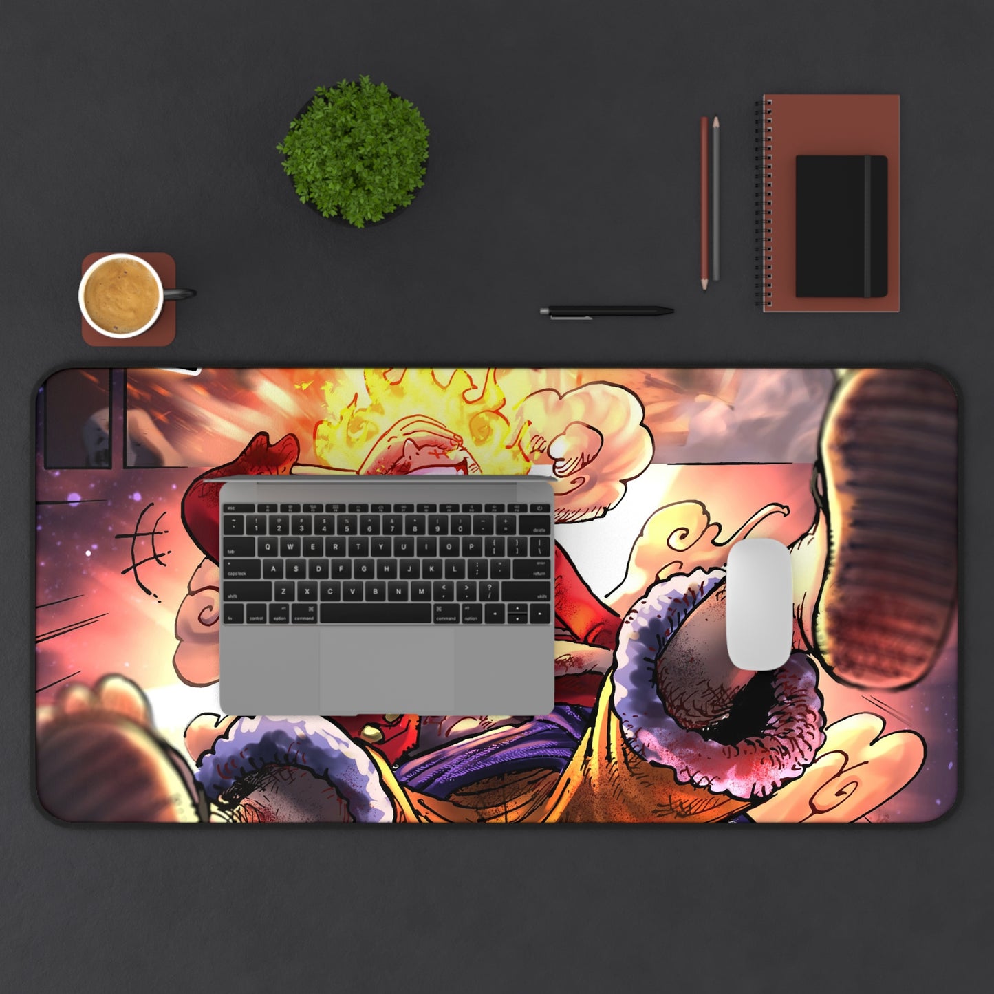 Fire Luffy Sun God Nika Gear 5 Anime Mouse Pad