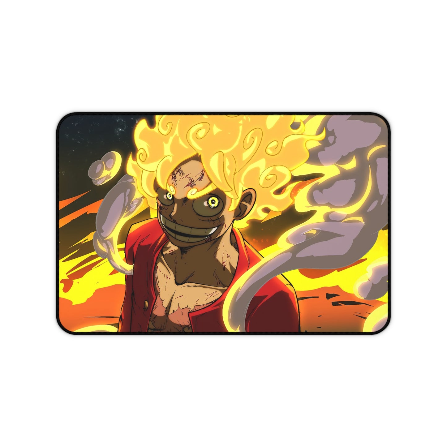 Luffy Sun God Nika Gear 5 Fire Anime Mouse Pad