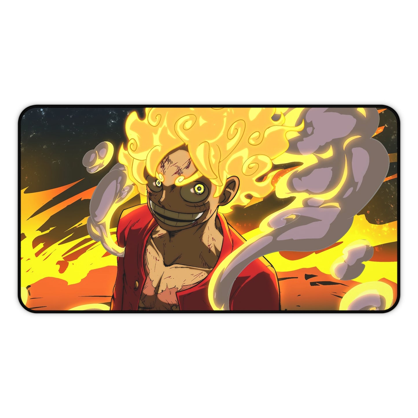 Luffy Sun God Nika Gear 5 Fire Anime Mouse Pad