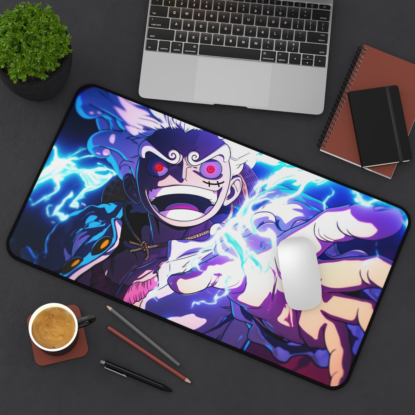 Lightning Luffy Gear 5 Anime Mouse Pad