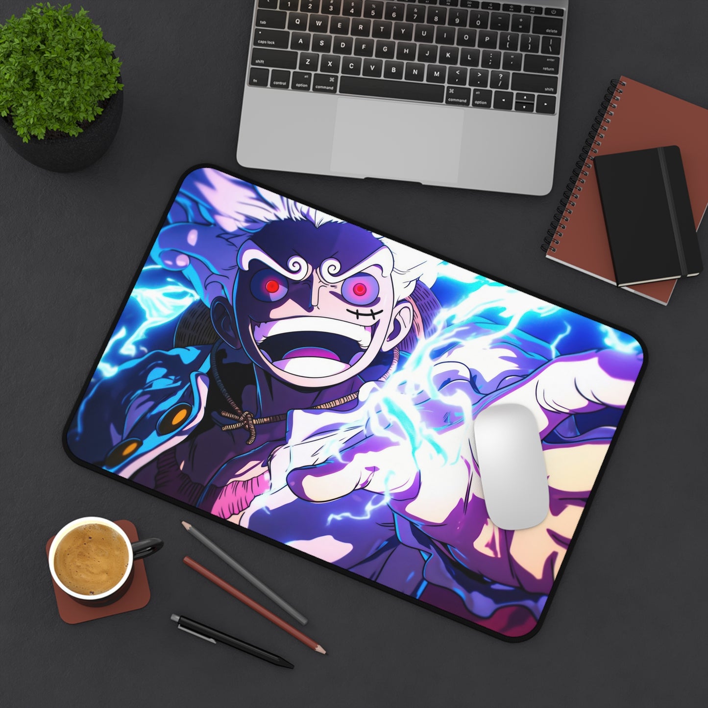 Lightning Luffy Gear 5 Anime Mouse Pad